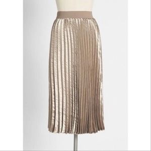 ModCloth Champagne Boast Midi Skirt Size 10